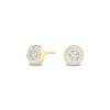 Online 14K Solid Pave Disc Posts Studs