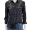 New Dani In Black In Black Allover Chain Buttondowns + Shirts