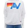 Online Logo Pullover Hoodie Relaxed In White Lounge Tops + Sweatshirts