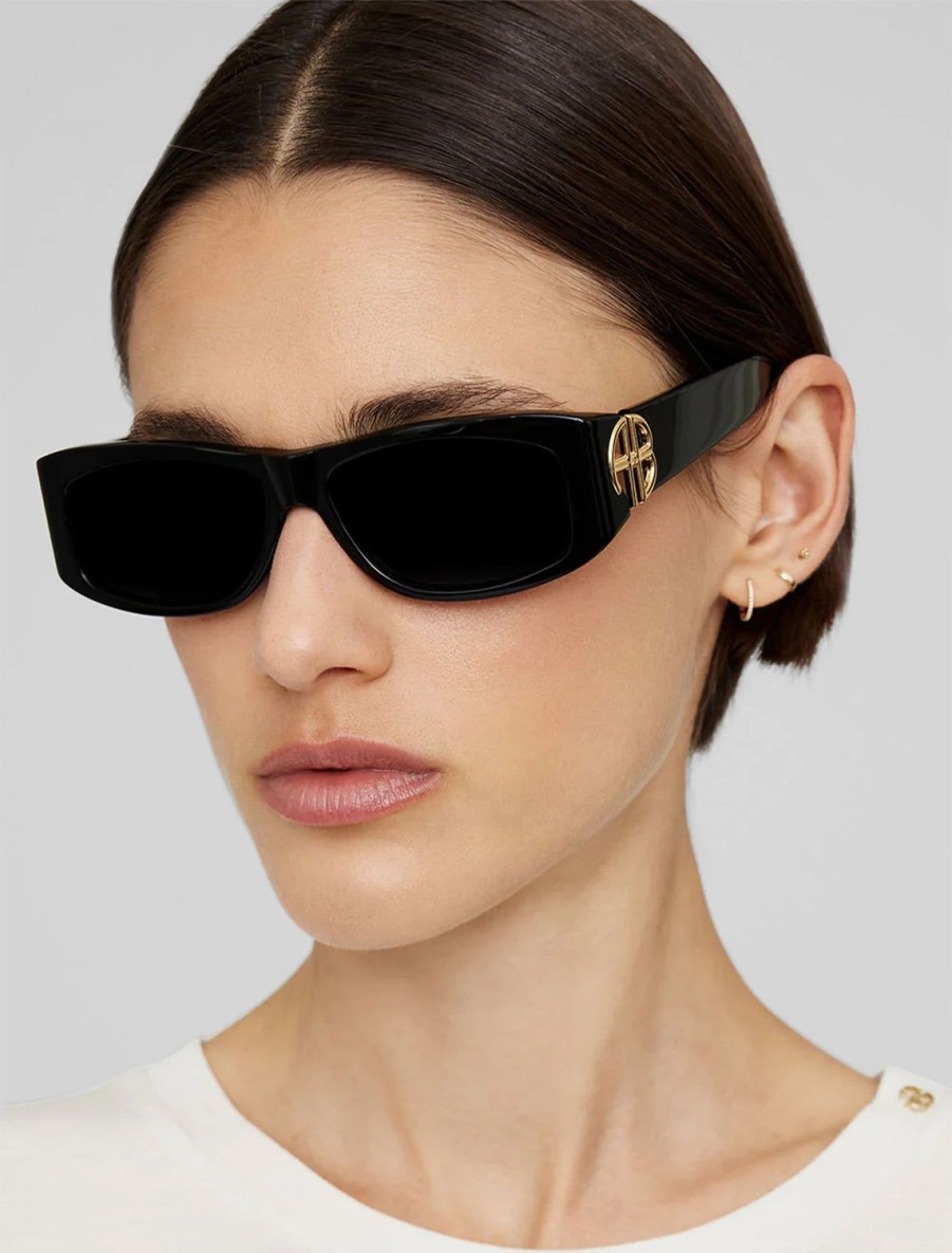 Online Siena Sunglasses In Black And Gold Sunglasses