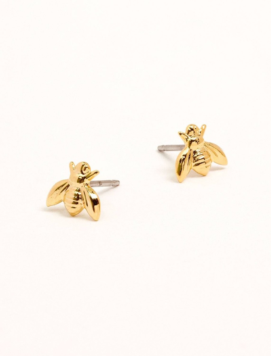 Hot Bee Studs In Gold Studs