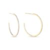 New Large Pave Hoops In Gold Hoops