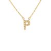 Hot Diamond And 14K Initial P Necklace Delicate