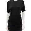 Clearance Matte Jersey Ruched Mini Dress In Black Casual + Knit Dresses