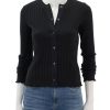 New Ribbed Cardigan In Black Cardigans