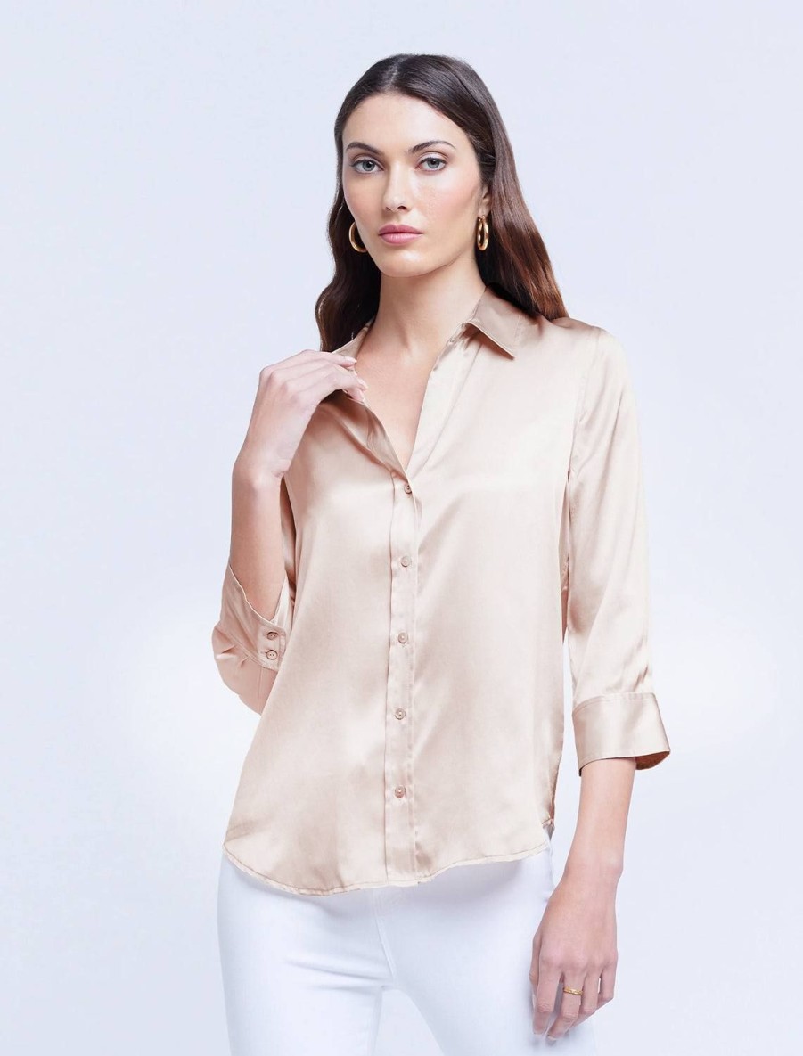 Online Dani Blouse In Champagne Work Tops