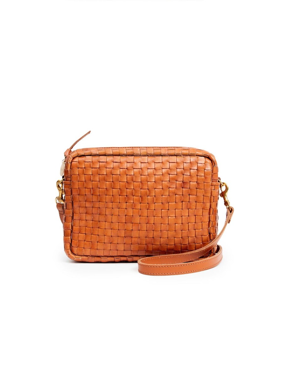 Best Midi Sac In Natural Woven Checker Crossbody