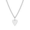 Best Amaya Heart Curb Chain Necklace In Silver Statement