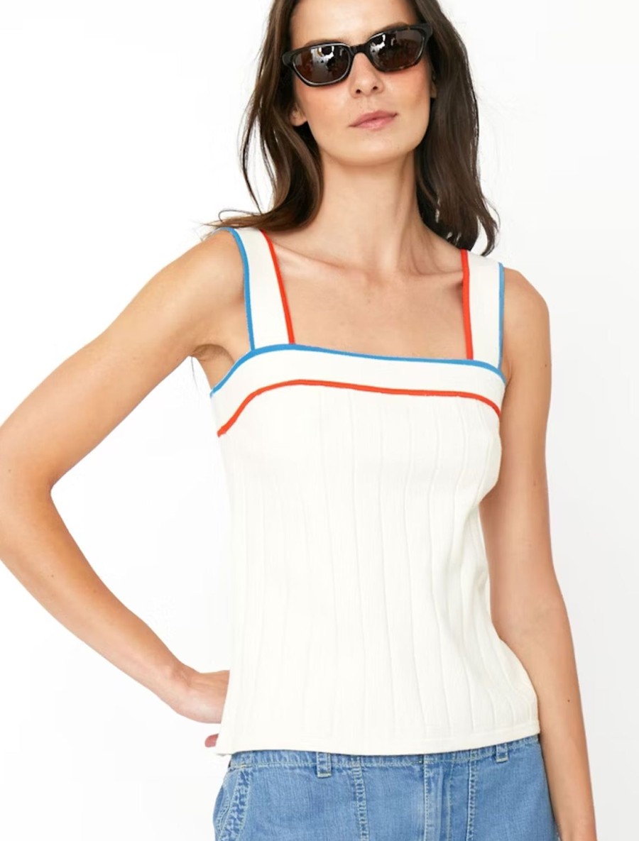 Wholesale The Loulou Tank In Cream Pullover Sweaters