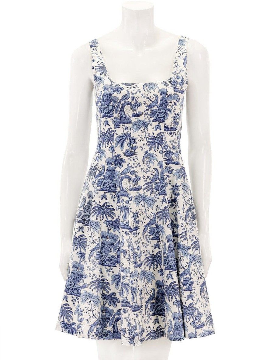 Best Mini Wells Dress In Blue Toile Printed Dresses