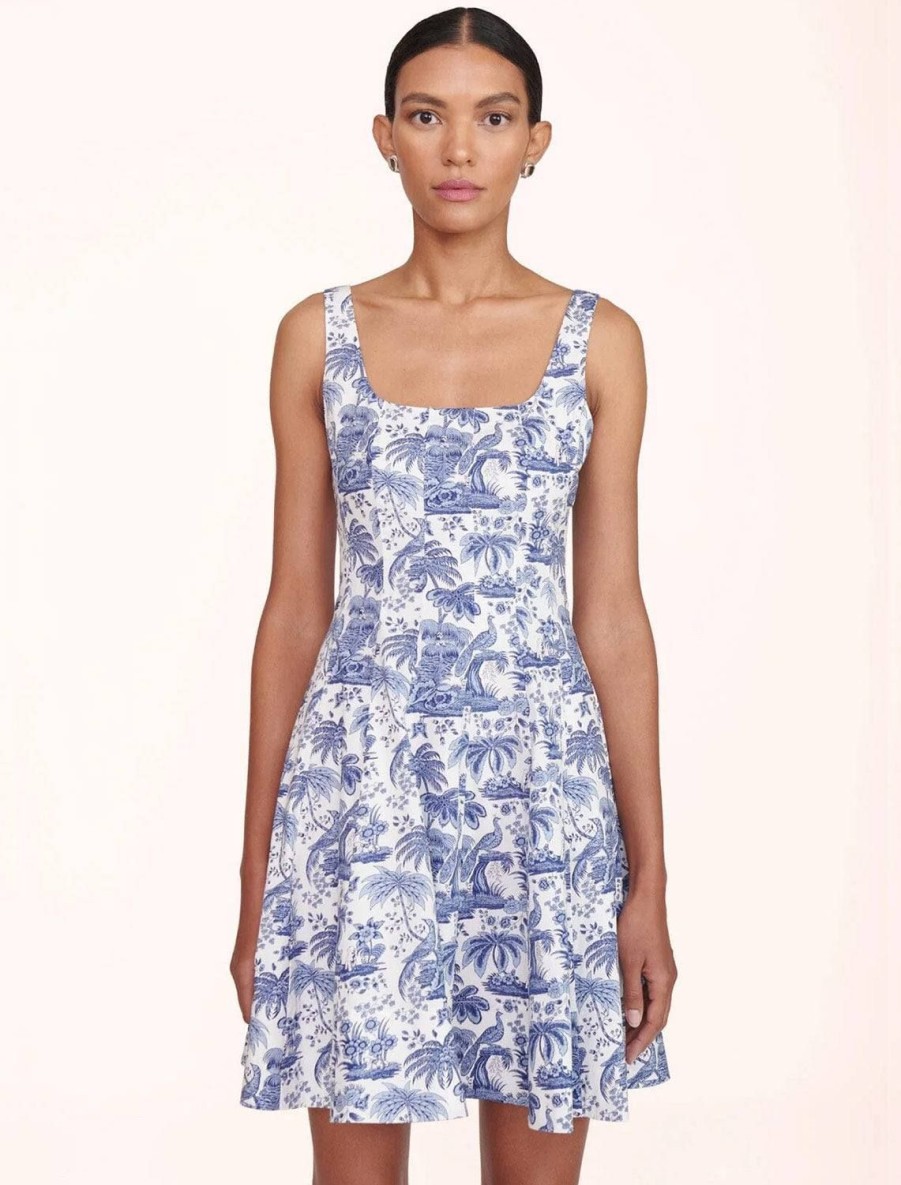 Best Mini Wells Dress In Blue Toile Printed Dresses