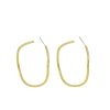 Online Wavy Hoops In Gold Hoops