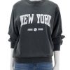 Wholesale New York Ramona Sweatshirt In Washed Black Lounge Tops + Sweatshirts