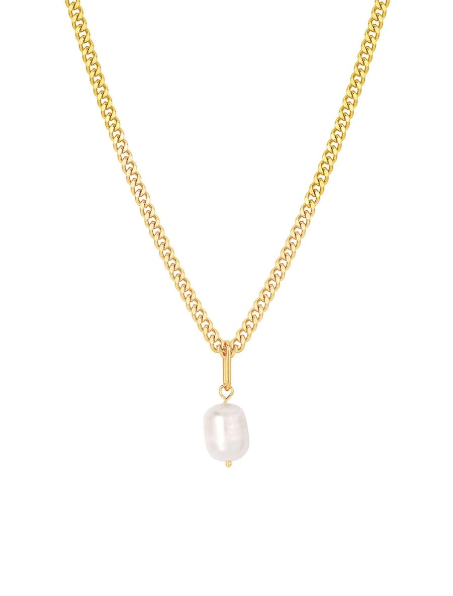 Hot Colette Pearl Curb Necklace Delicate