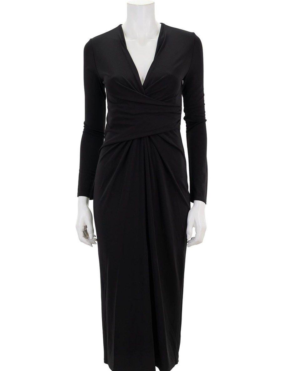 Wholesale Eliana Dress In Black Matte Jersey Occasion Dresses