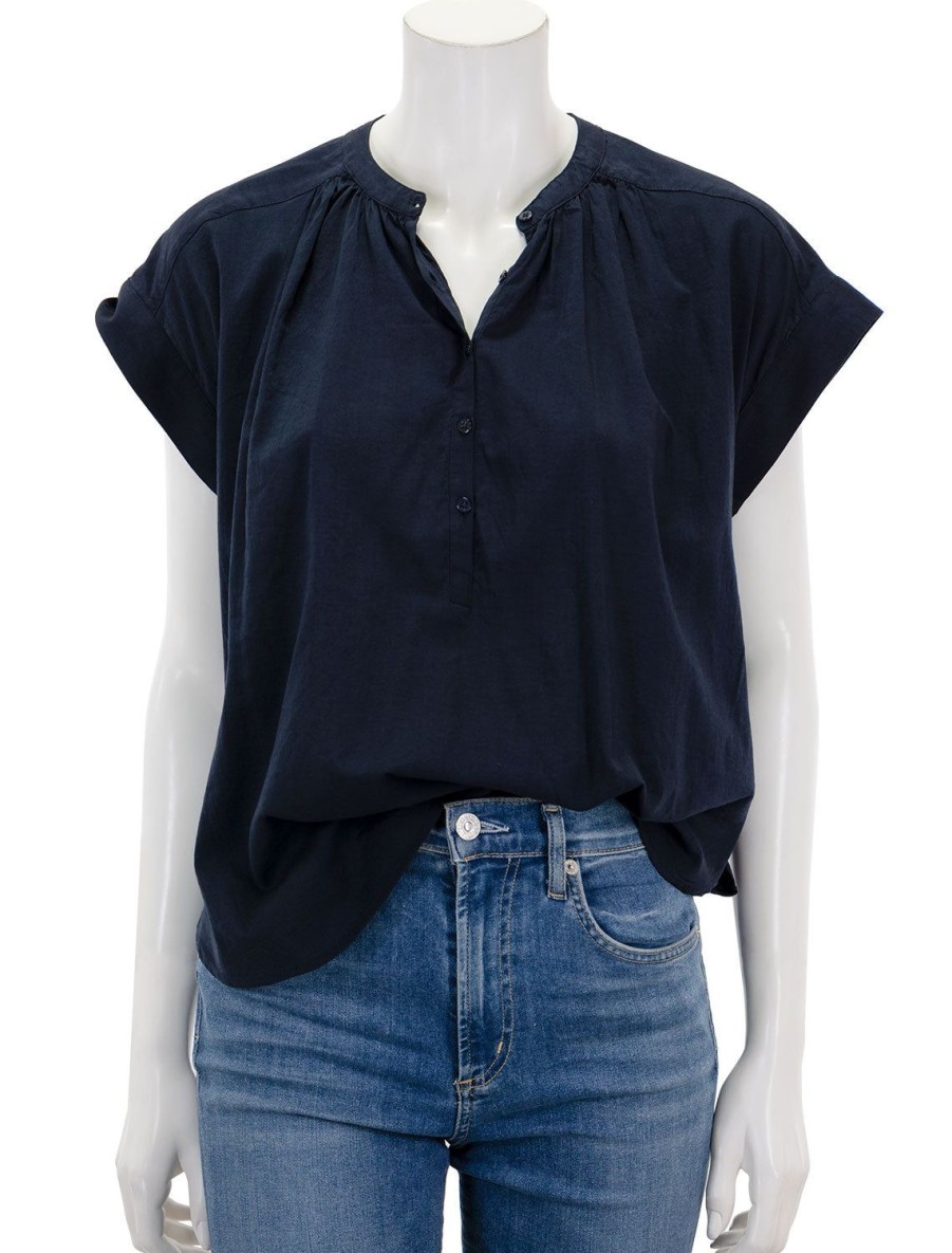 Best Paloma Blouse In Navy Blouses