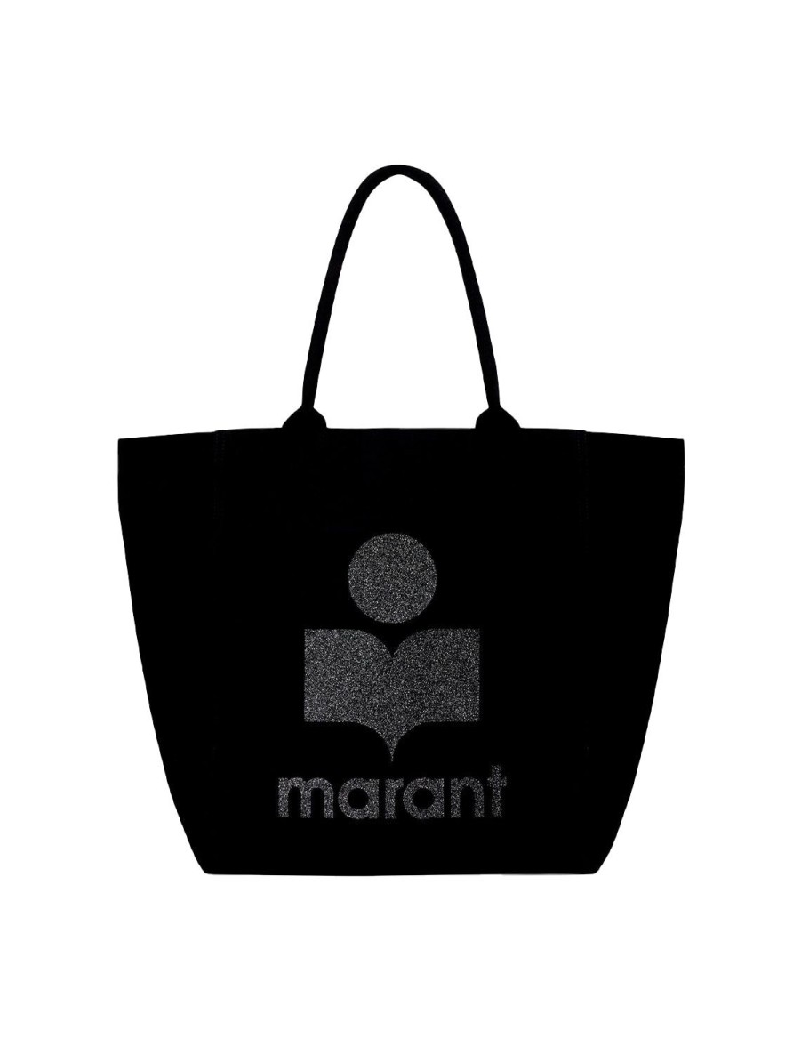 Hot Yenky Tote In Black With Sparkle Logo Totes + Satchels