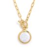 Best Coin Pearl Toggle Chain Necklace In Gold Statement