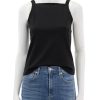 Clearance Square High Neck Tank In Black Tanks