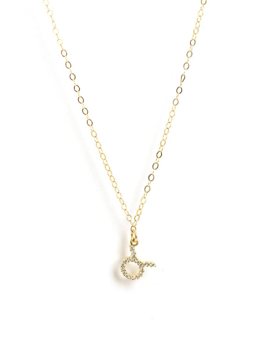 Hot Mini Pave Zodiac Necklace | Taurus Delicate