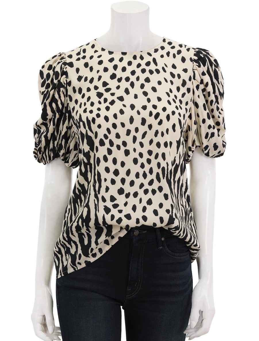 Online Extend Puffed Sleeve Shirt In Off White Blouses