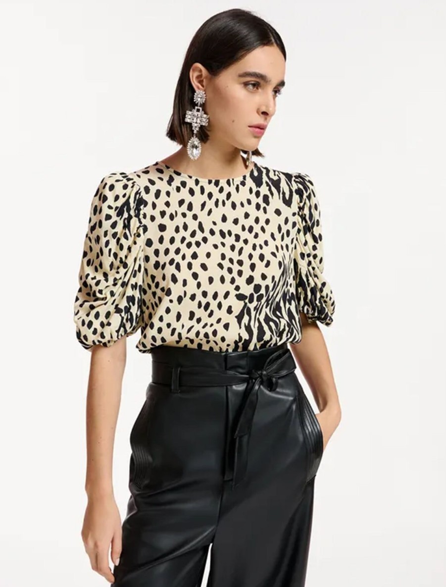 Online Extend Puffed Sleeve Shirt In Off White Blouses