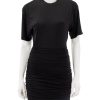 Online Matte Jersey Ruched Mini Dress In Black Lounge Dresses