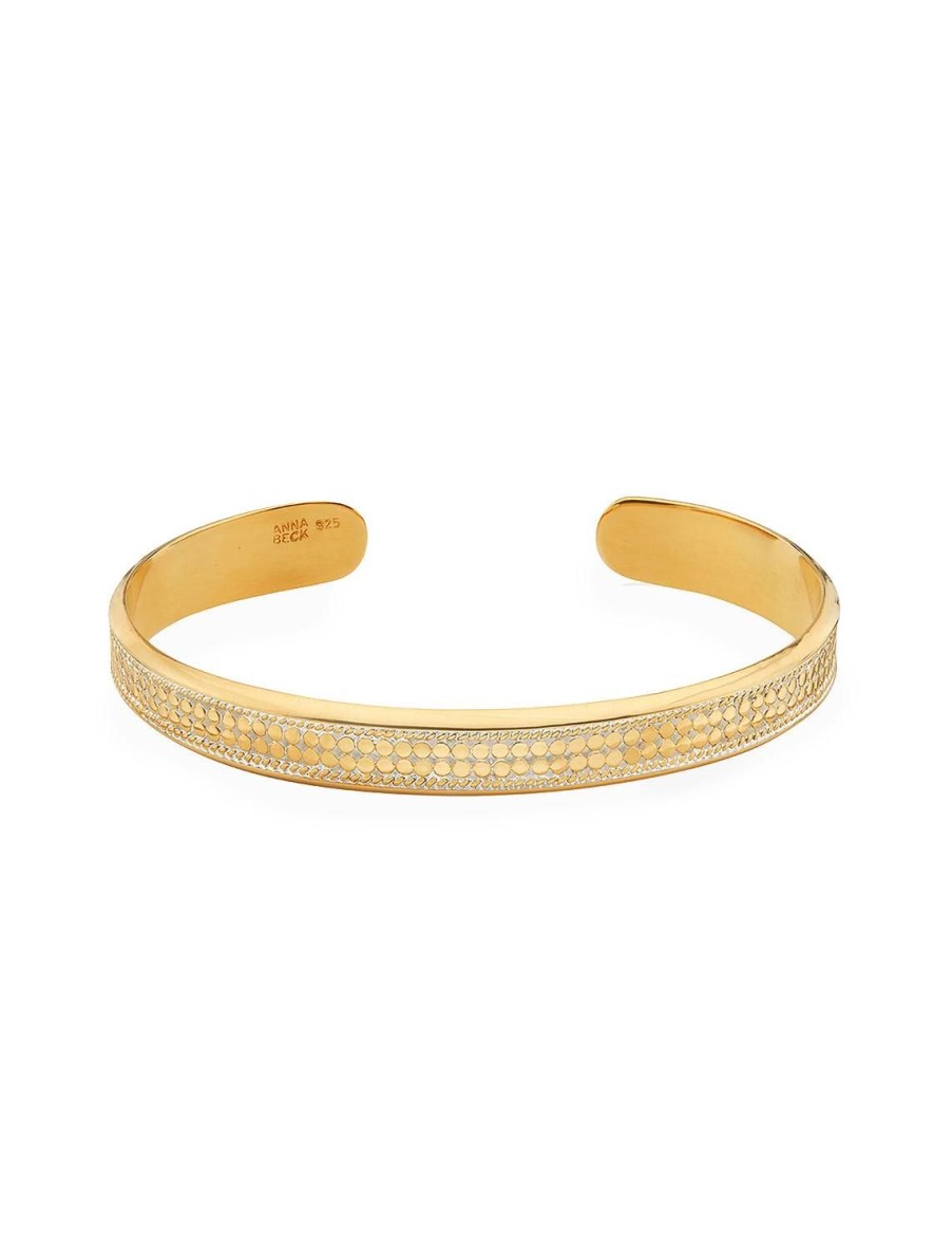 Hot Classic Wide Band Stacking Cuff In Gold Cuffs