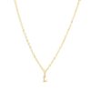 Wholesale Initial And Cz Necklace In Gold | L Delicate