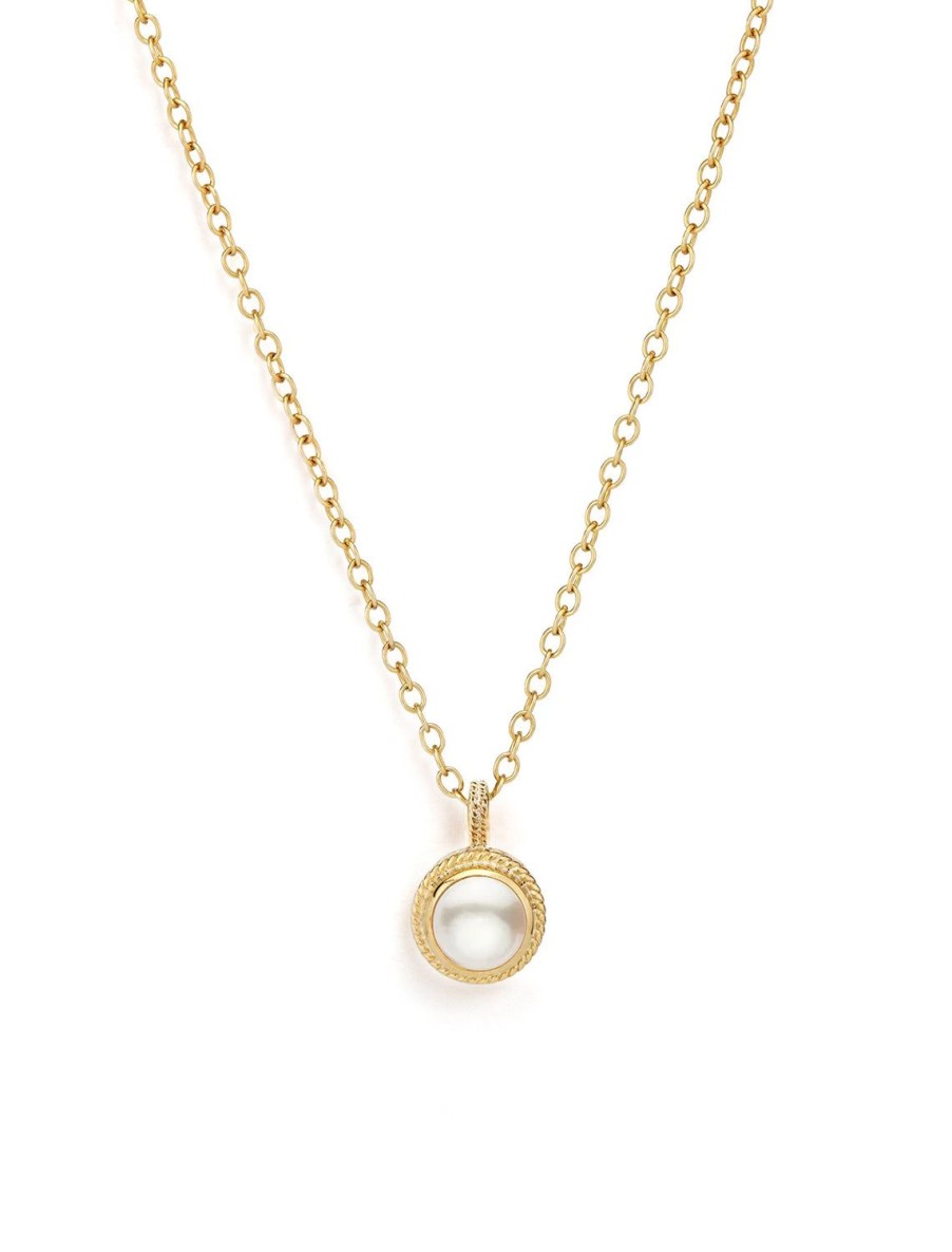 Online Small Pearl Drop Necklace In Gold Delicate