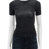 Hot Polka Dot Sabeen Top In Black Tees