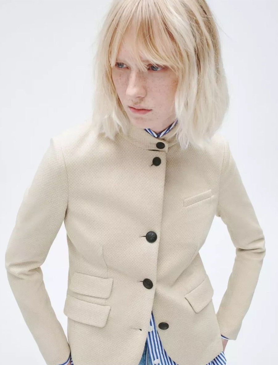 Online Slade Italian Plaid Blazer In Beige Blazers