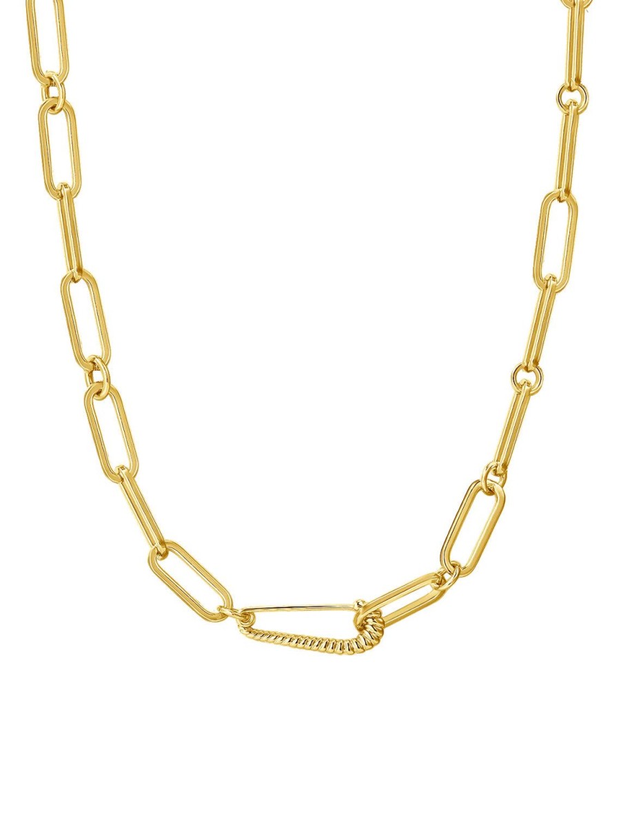 Hot The Francois Safety Pin Necklace In Gold Chain Necklaces