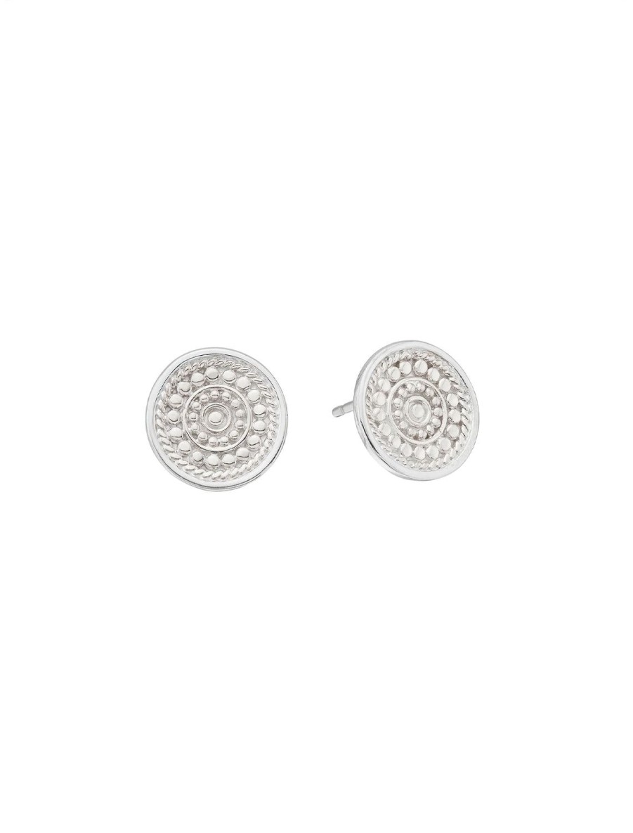 Wholesale Contrast Dotted Studs In Silver Studs