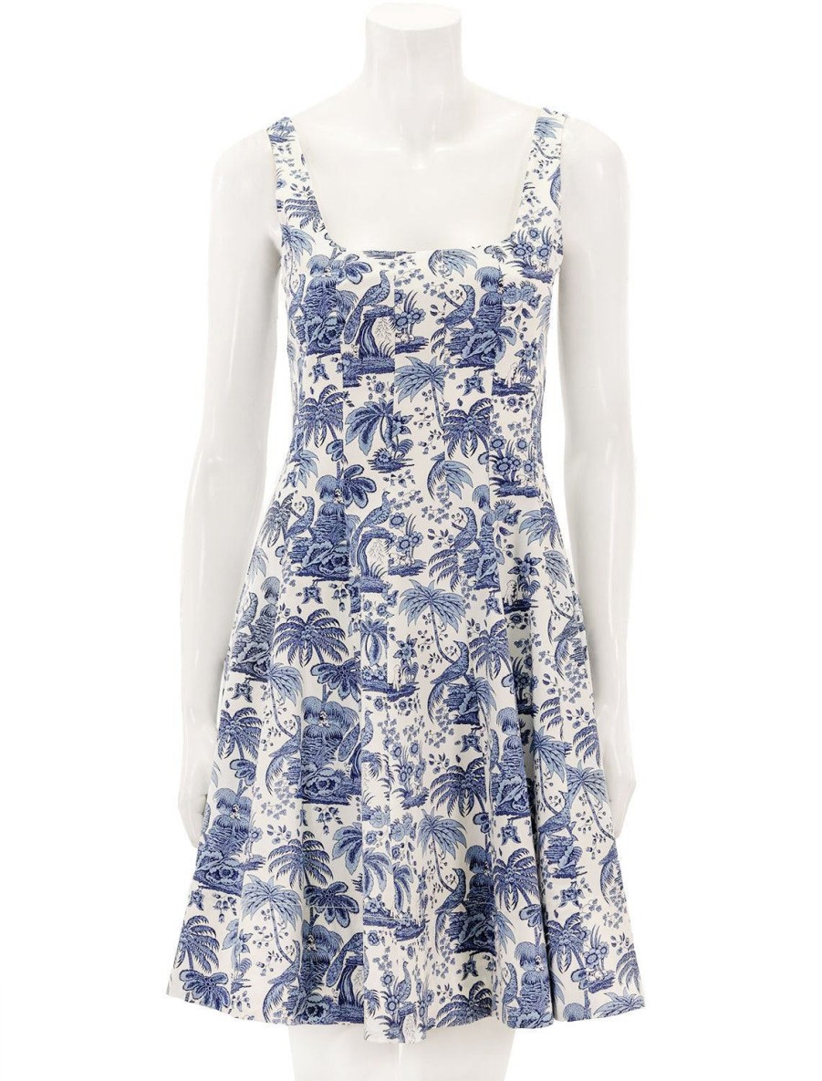 Wholesale Mini Wells Dress In Blue Toile Occasion Dresses