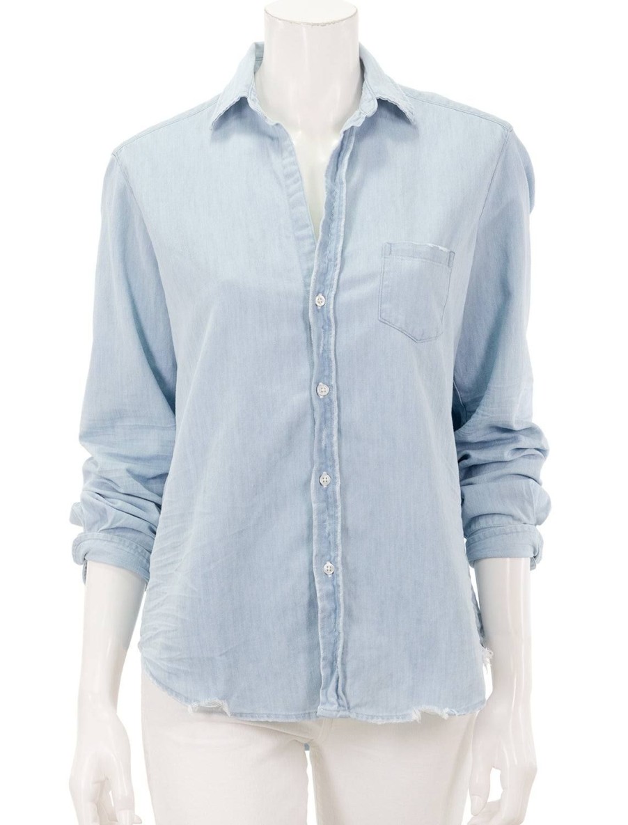 New Eileen In Classic Blue Tattered Wash Buttondowns + Shirts