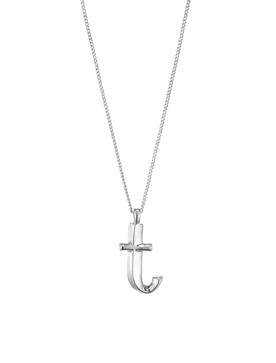 Hot Monogram Necklace In Silver | T Statement