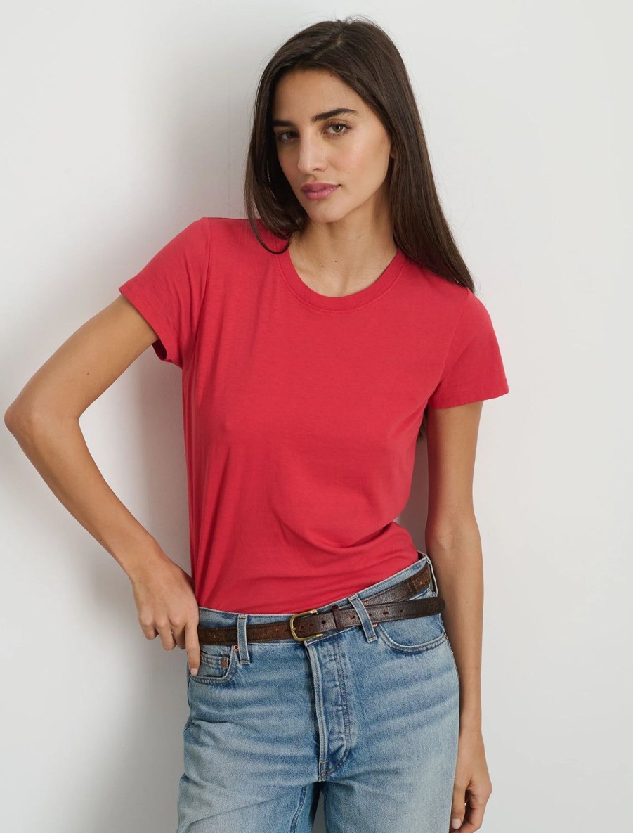 Clearance Prospect Tee In Cardinal Lounge Tops + Sweatshirts