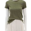 Wholesale Slub Jersey School Boy Crew Neck In Army Green Lounge Tops + Sweatshirts