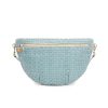 New Grande Fanny In Sunbleached Sky Blue Woven Crossbody