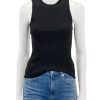 Hot Perfect Rib Tank Sweater In Black Tanks