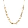 Best 14K Large Paperclip Necklace With Adjustable Curb Chain Chain Necklaces