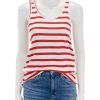 Online Printed Tank In Red And White Stripe Lounge Tops + Sweatshirts