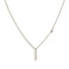 Wholesale Silver Chain Necklace With Cz Stick And Offset Cz Chain Necklaces