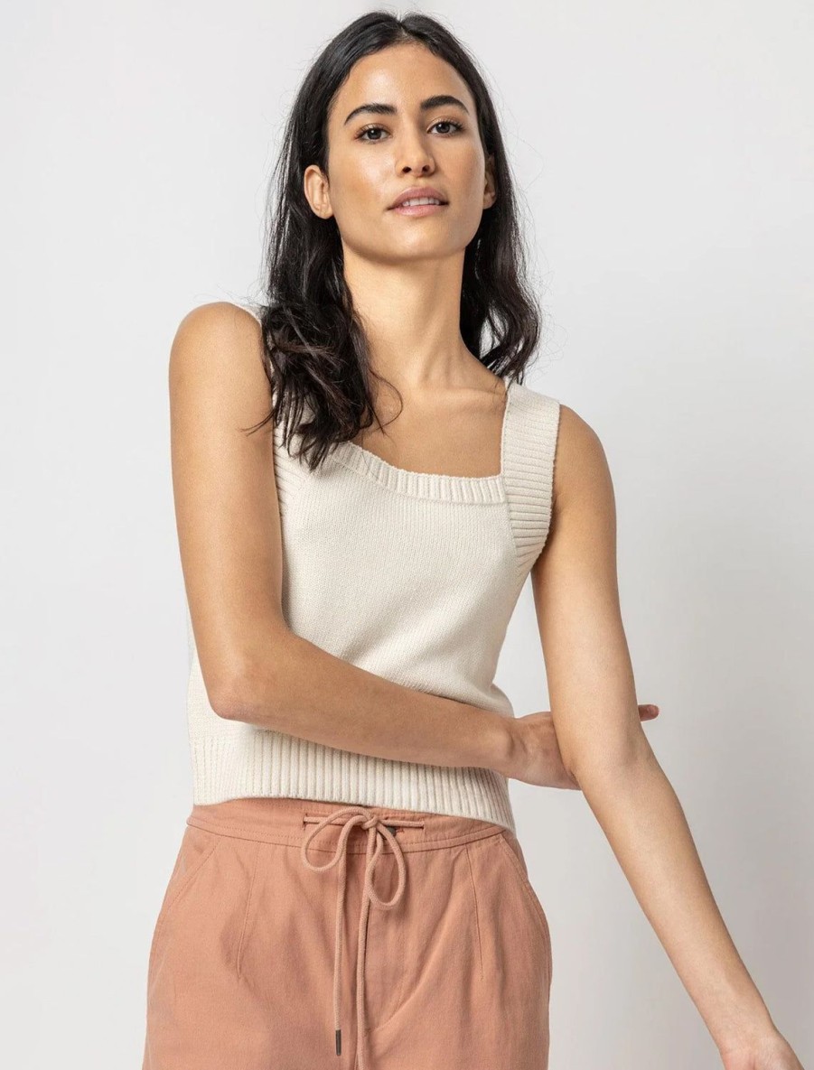 Clearance Sweater Tank In White Tanks