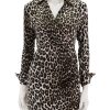 Hot Chirley Dress In Beige Cheetah Printed Dresses