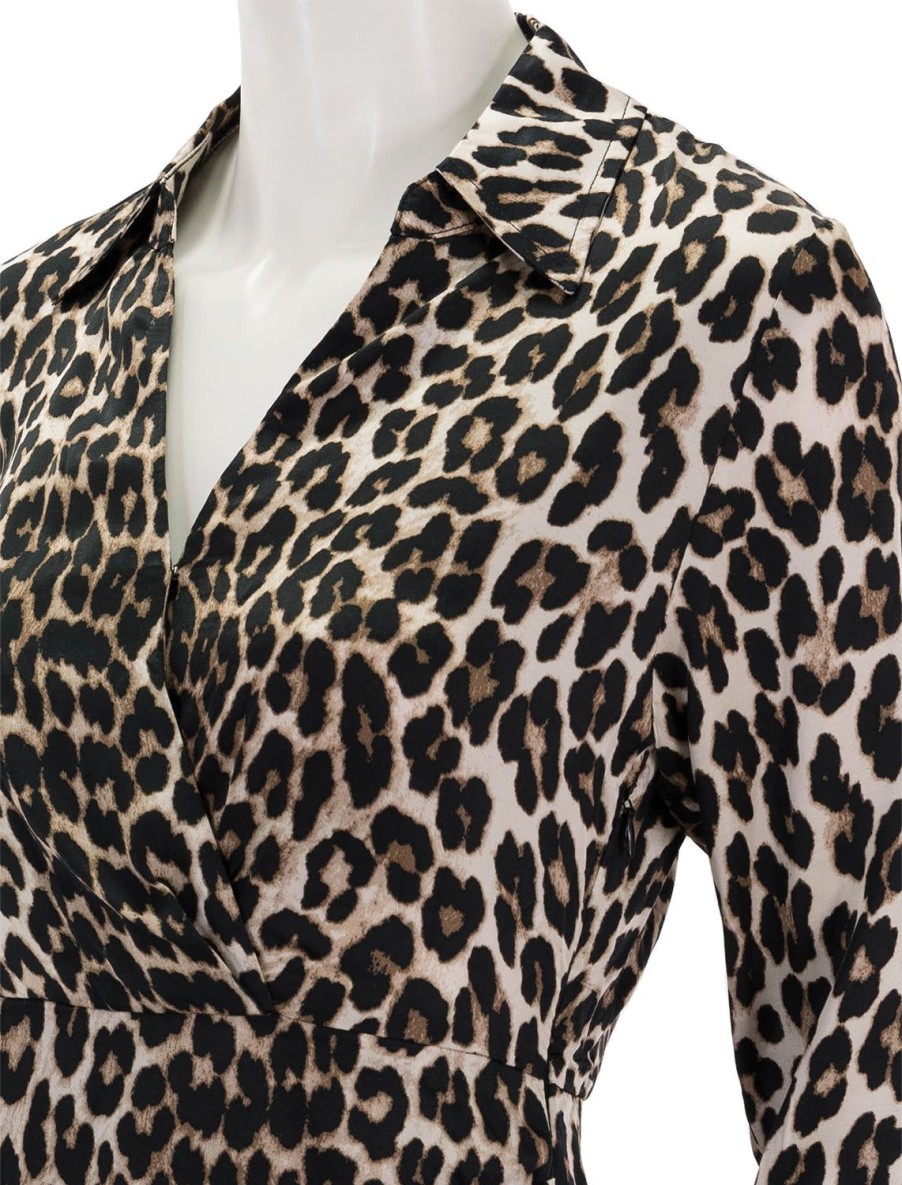 Hot Chirley Dress In Beige Cheetah Printed Dresses