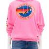 Best Aviator Nation Pullover Hoodie Relaxed In Neon Pink Lounge Tops + Sweatshirts