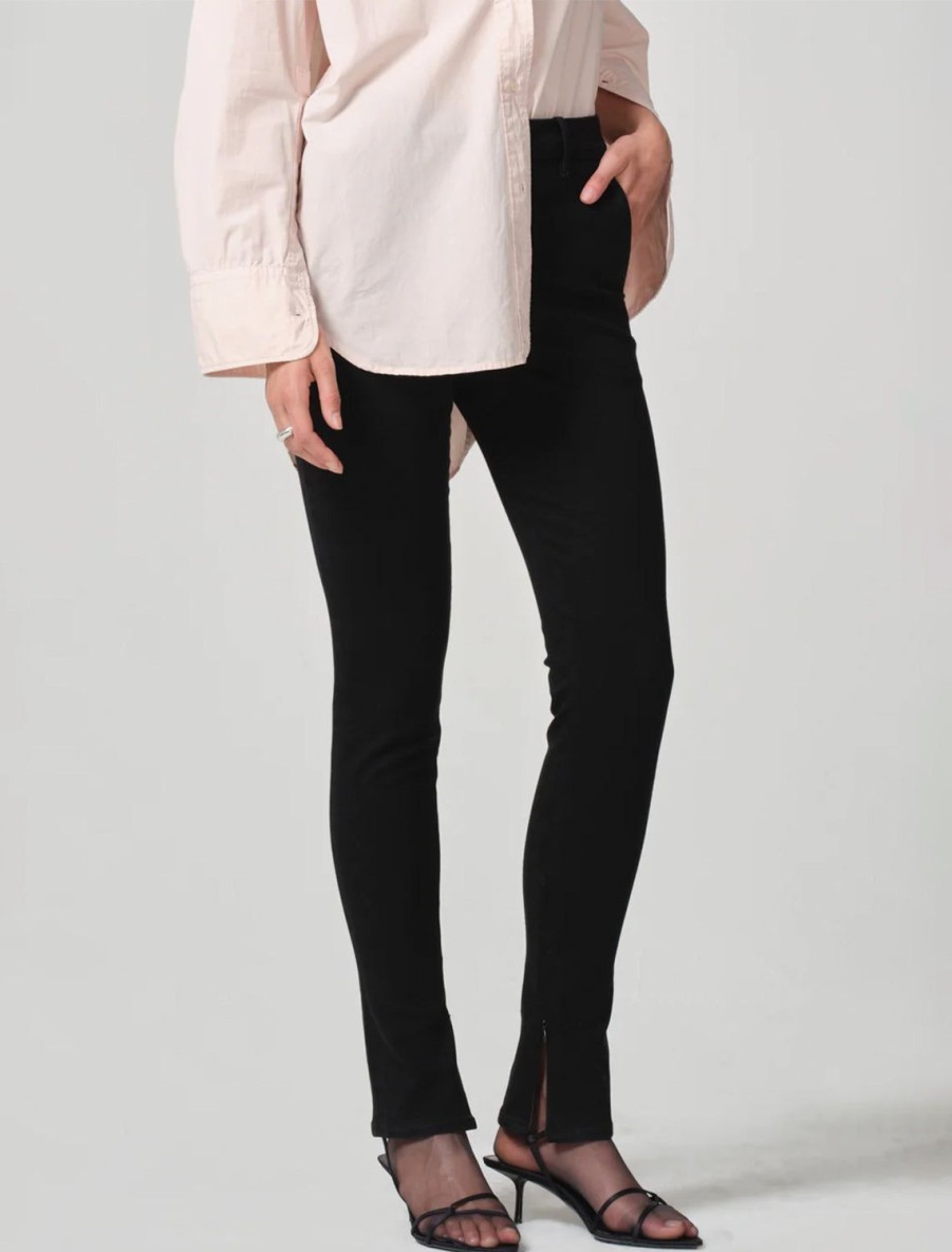 Best Jayla Split Skinny In Plush Black Skinny