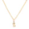 Online Initial And Cz Necklace In Gold | Z Delicate